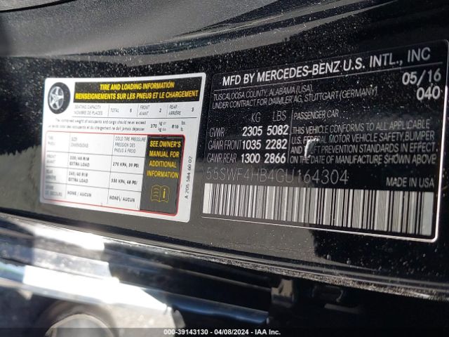 Photo 8 VIN: 55SWF4HB4GU164304 - MERCEDES-BENZ C 350E 