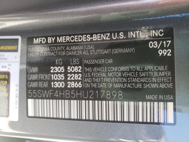 Photo 9 VIN: 55SWF4HB5HU217898 - MERCEDES-BENZ C 350E 