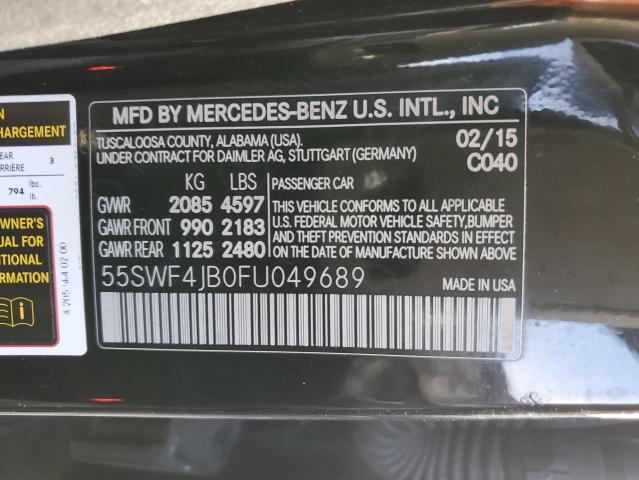 Photo 11 VIN: 55SWF4JB0FU049689 - MERCEDES-BENZ C-CLASS 