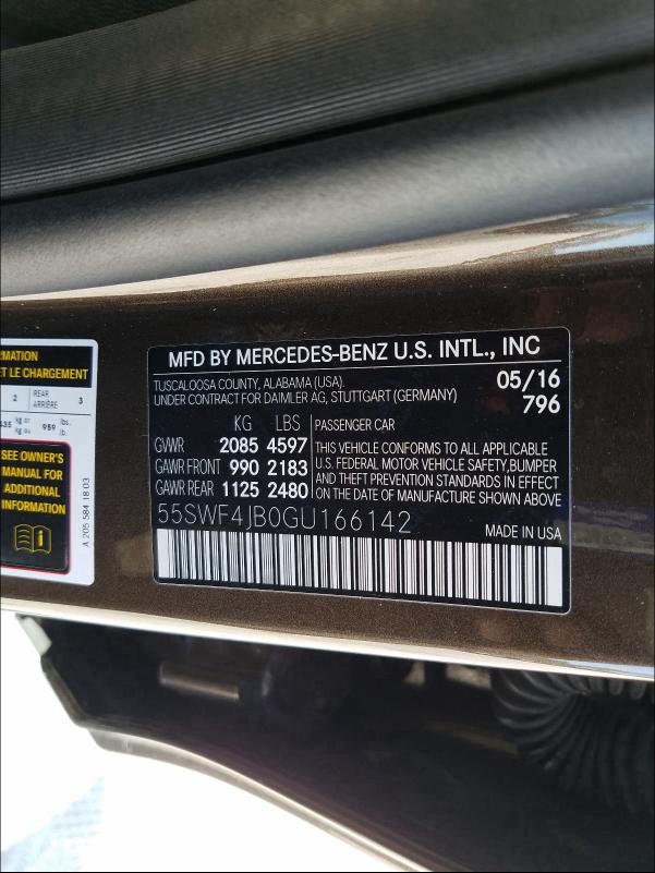 Photo 9 VIN: 55SWF4JB0GU166142 - MERCEDES-BENZ C 300 