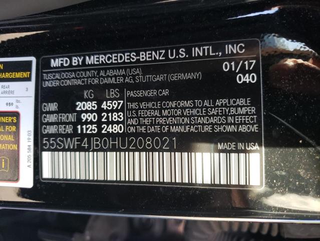 Photo 9 VIN: 55SWF4JB0HU208021 - MERCEDES-BENZ C 300 