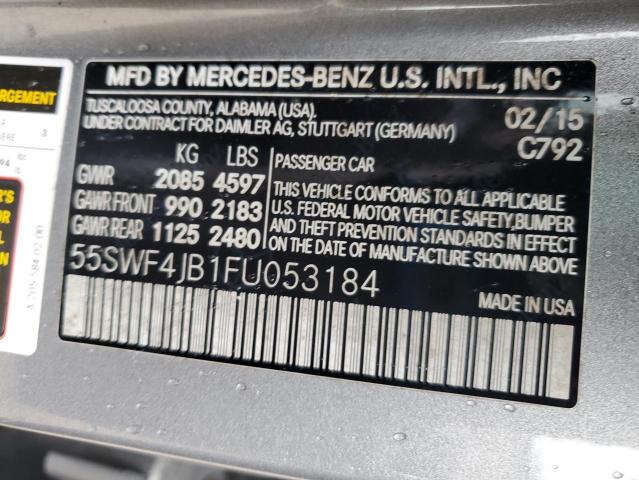 Photo 11 VIN: 55SWF4JB1FU053184 - MERCEDES-BENZ C-CLASS 