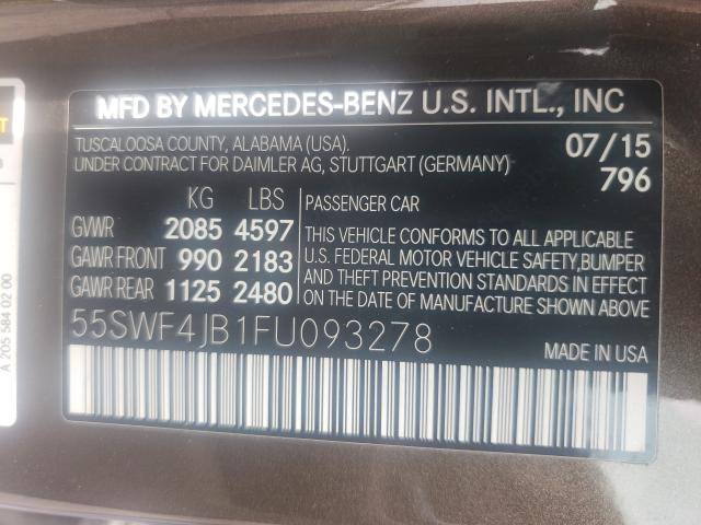 Photo 9 VIN: 55SWF4JB1FU093278 - MERCEDES-BENZ C 300 