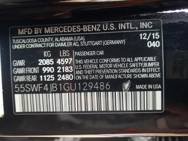 Photo 9 VIN: 55SWF4JB1GU129486 - MERCEDES-BENZ C 300 