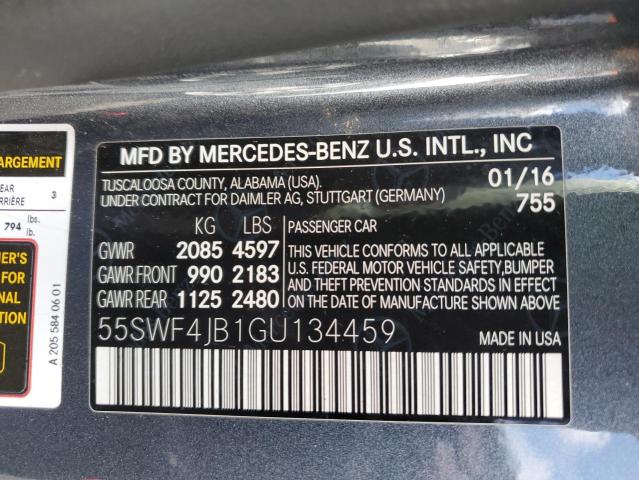 Photo 11 VIN: 55SWF4JB1GU134459 - MERCEDES-BENZ C-CLASS 