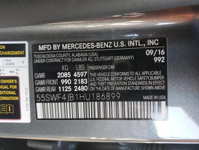 Photo 11 VIN: 55SWF4JB1HU186899 - MERCEDES-BENZ C 300 