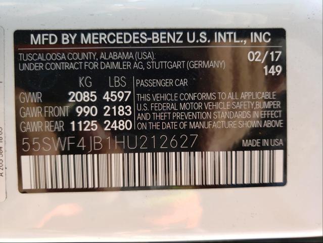 Photo 9 VIN: 55SWF4JB1HU212627 - MERCEDES-BENZ C 300 