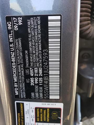 Photo 11 VIN: 55SWF4JB1JU247593 - MERCEDES-BENZ C 300 