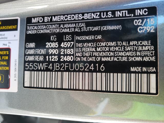 Photo 9 VIN: 55SWF4JB2FU052416 - MERCEDES-BENZ C 300 