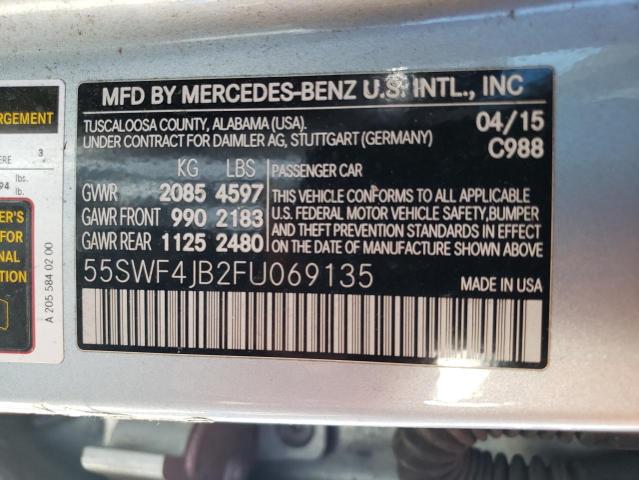 Photo 11 VIN: 55SWF4JB2FU069135 - MERCEDES-BENZ C-CLASS 