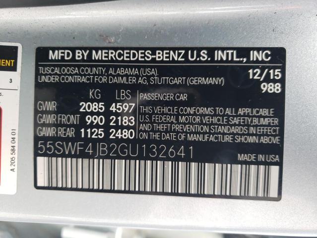 Photo 11 VIN: 55SWF4JB2GU132641 - MERCEDES-BENZ C 300 