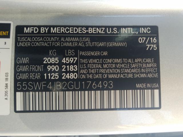 Photo 9 VIN: 55SWF4JB2GU176493 - MERCEDES-BENZ C 300 