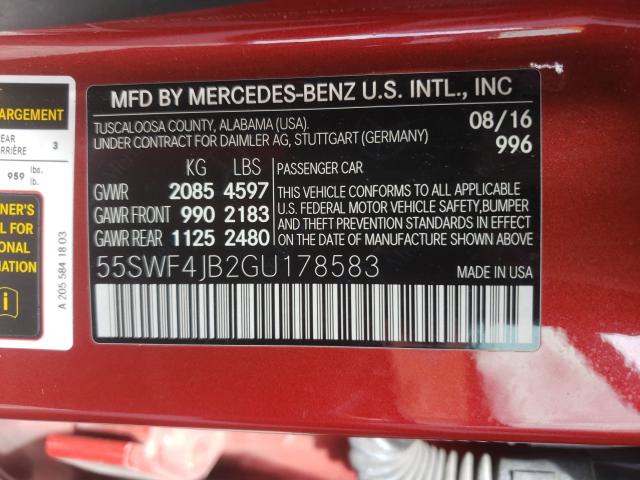 Photo 9 VIN: 55SWF4JB2GU178583 - MERCEDES-BENZ C 300 