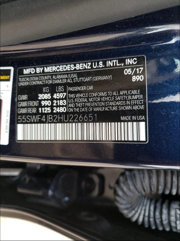 Photo 9 VIN: 55SWF4JB2HU226651 - MERCEDES-BENZ C 300 