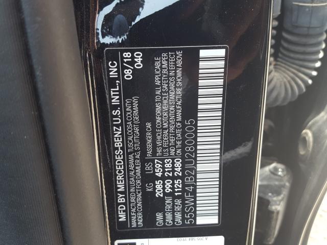 Photo 9 VIN: 55SWF4JB2JU280005 - MERCEDES-BENZ C 300 