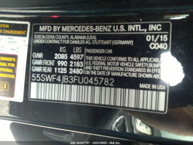 Photo 8 VIN: 55SWF4JB3FU045782 - MERCEDES-BENZ C 300 