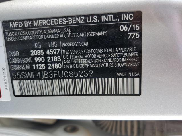 Photo 11 VIN: 55SWF4JB3FU085232 - MERCEDES-BENZ C-CLASS 