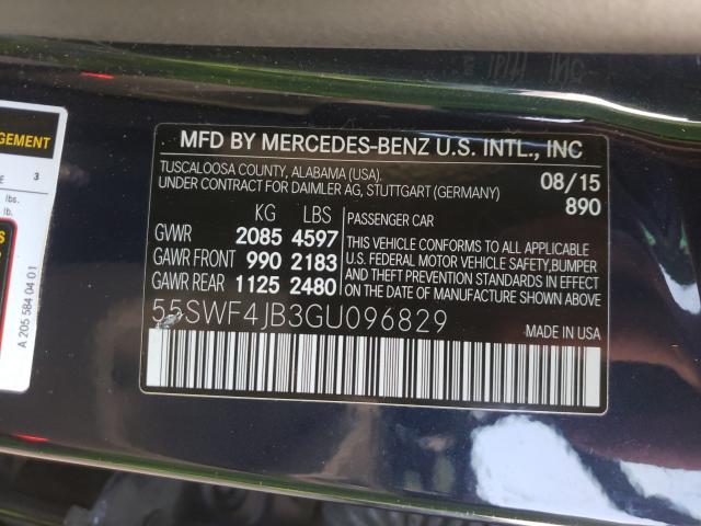 Photo 9 VIN: 55SWF4JB3GU096829 - MERCEDES-BENZ C 300 