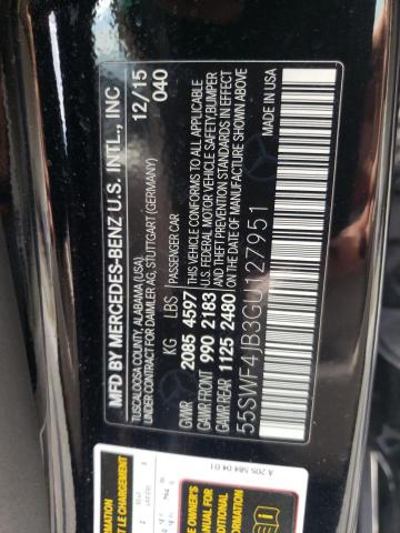 Photo 9 VIN: 55SWF4JB3GU127951 - MERCEDES-BENZ C-KLASSE 