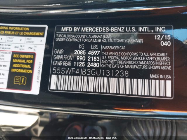 Photo 8 VIN: 55SWF4JB3GU131238 - MERCEDES-BENZ C 300 