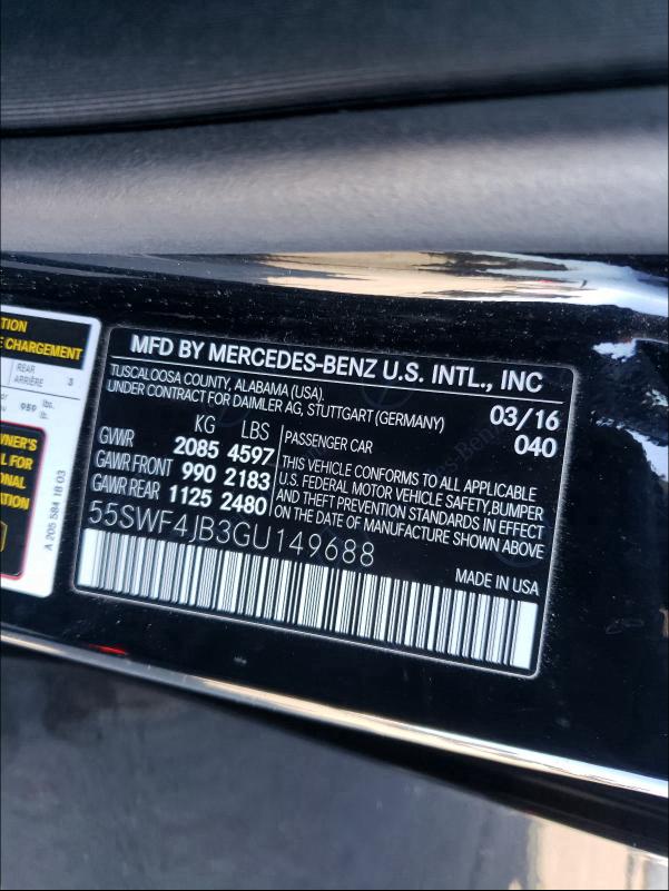 Photo 9 VIN: 55SWF4JB3GU149688 - MERCEDES-BENZ C 300 