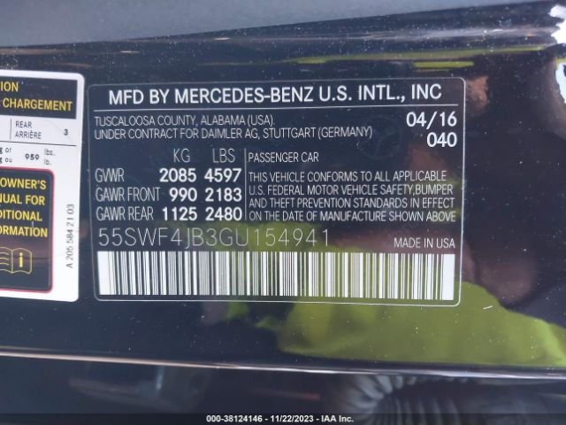 Photo 8 VIN: 55SWF4JB3GU154941 - MERCEDES-BENZ C 300 