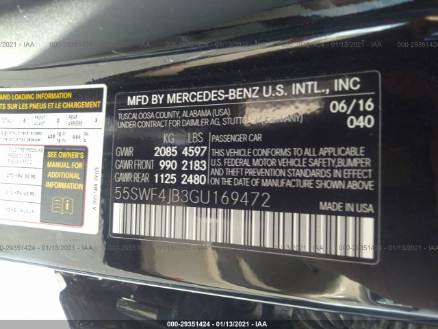 Photo 8 VIN: 55SWF4JB3GU169472 - MERCEDES-BENZ C-CLASS 