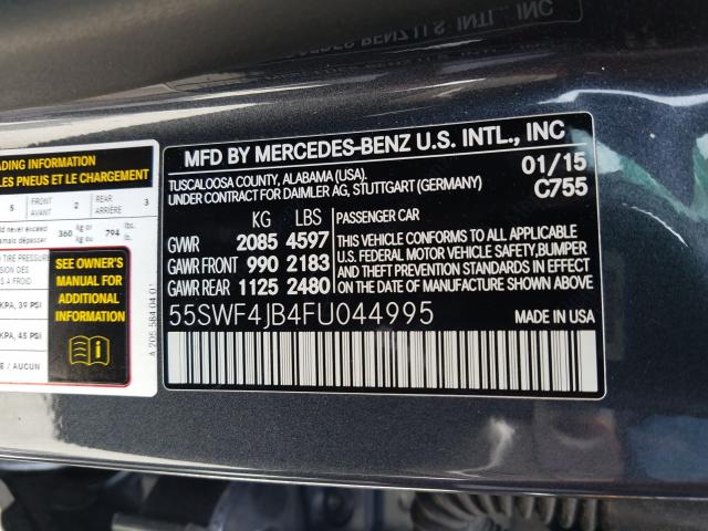 Photo 9 VIN: 55SWF4JB4FU044995 - MERCEDES-BENZ C 300 