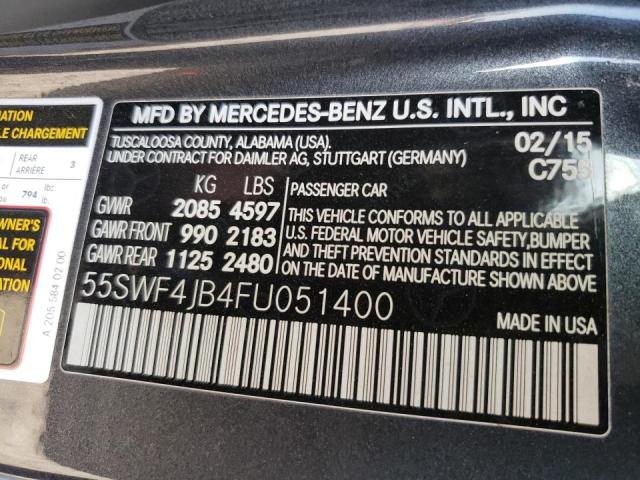 Photo 9 VIN: 55SWF4JB4FU051400 - MERCEDES-BENZ C 300 