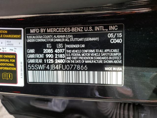 Photo 9 VIN: 55SWF4JB4FU077866 - MERCEDES-BENZ C 300 