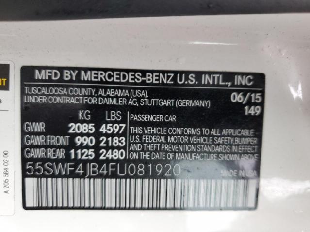 Photo 9 VIN: 55SWF4JB4FU081920 - MERCEDES-BENZ C 300 