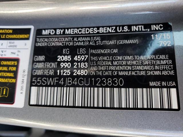 Photo 9 VIN: 55SWF4JB4GU123830 - MERCEDES-BENZ C 300 