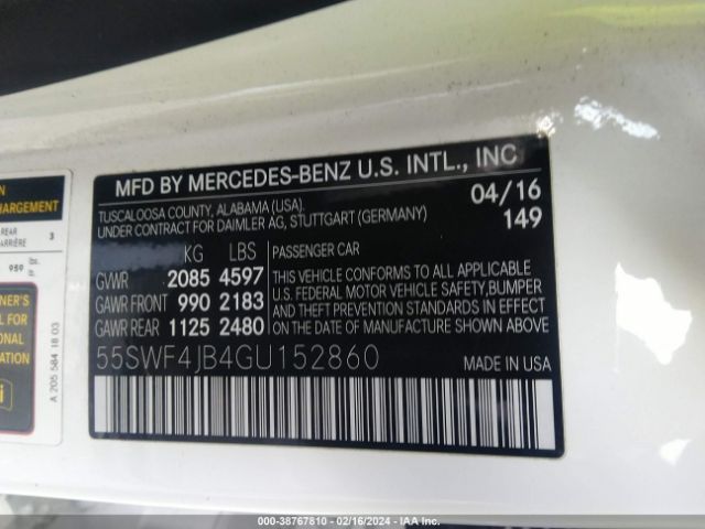 Photo 8 VIN: 55SWF4JB4GU152860 - MERCEDES-BENZ C 300 