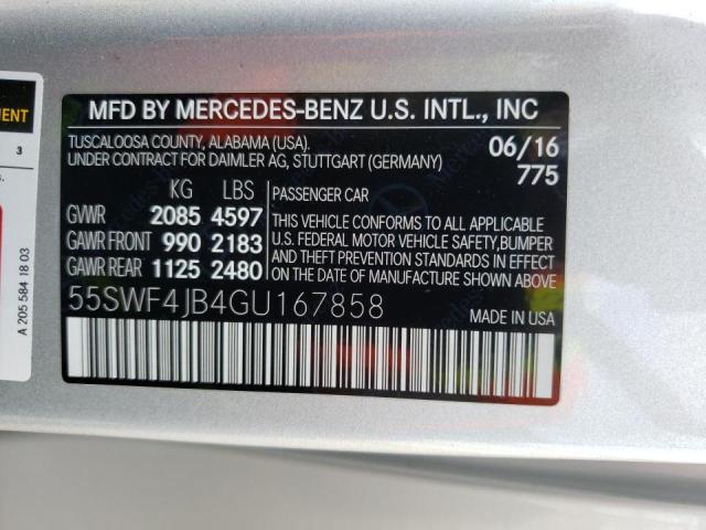 Photo 9 VIN: 55SWF4JB4GU167858 - MERCEDES-BENZ C 300 