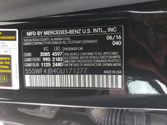 Photo 9 VIN: 55SWF4JB4GU171277 - MERCEDES-BENZ C 300 