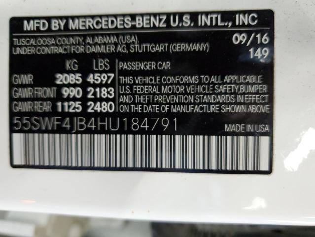 Photo 11 VIN: 55SWF4JB4HU184791 - MERCEDES-BENZ C 300 