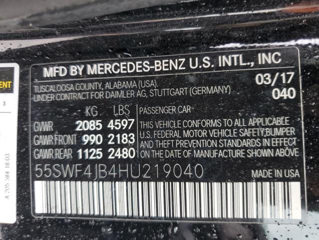 Photo 12 VIN: 55SWF4JB4HU219040 - MERCEDES-BENZ C 300 