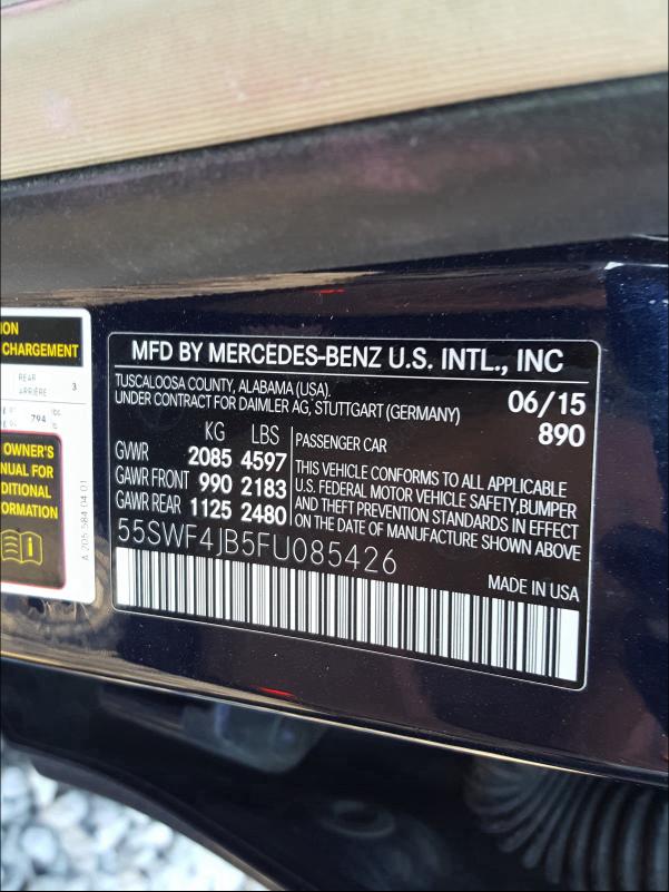 Photo 9 VIN: 55SWF4JB5FU085426 - MERCEDES-BENZ C 300 