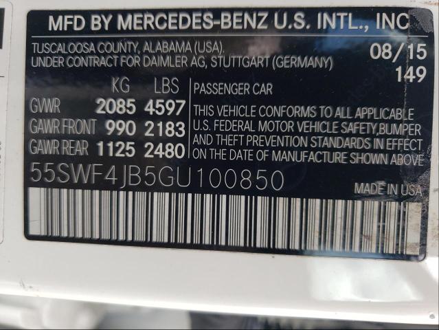 Photo 9 VIN: 55SWF4JB5GU100850 - MERCEDES-BENZ C 300 