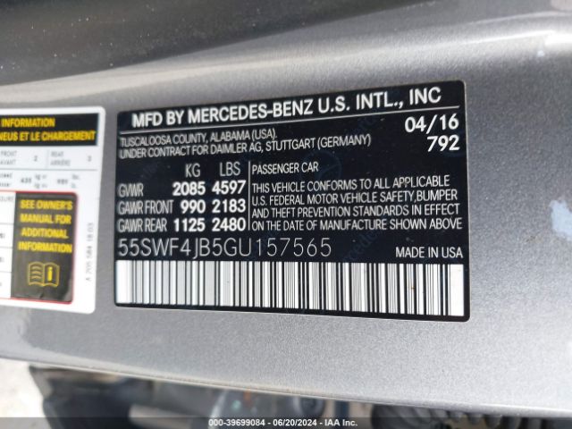 Photo 8 VIN: 55SWF4JB5GU157565 - MERCEDES-BENZ C 300 