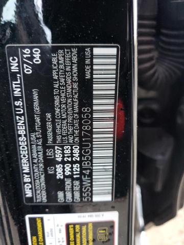 Photo 11 VIN: 55SWF4JB5GU178058 - MERCEDES-BENZ C-CLASS 