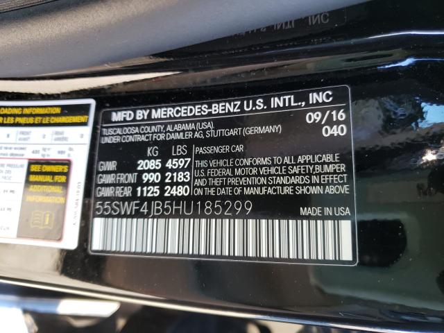 Photo 9 VIN: 55SWF4JB5HU185299 - MERCEDES-BENZ C 300 