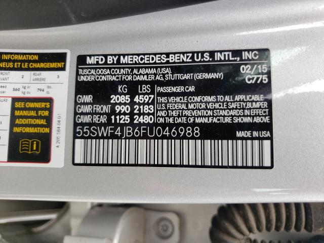 Photo 9 VIN: 55SWF4JB6FU046988 - MERCEDES-BENZ C 300 