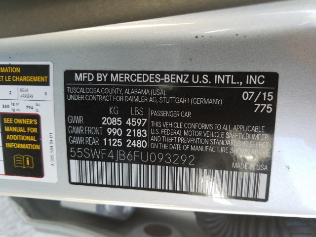 Photo 9 VIN: 55SWF4JB6FU093292 - MERCEDES-BENZ C 300 