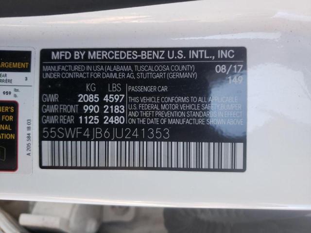 Photo 9 VIN: 55SWF4JB6JU241353 - MERCEDES-BENZ C 300 