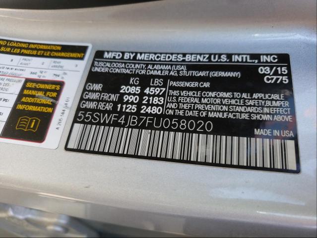 Photo 9 VIN: 55SWF4JB7FU058020 - MERCEDES-BENZ C 300 