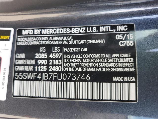 Photo 12 VIN: 55SWF4JB7FU073746 - MERCEDES-BENZ C 300 