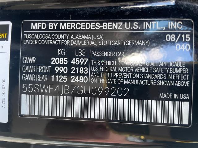 Photo 9 VIN: 55SWF4JB7GU099202 - MERCEDES-BENZ C 300 