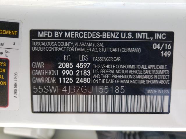 Photo 9 VIN: 55SWF4JB7GU155185 - MERCEDES-BENZ C 300 