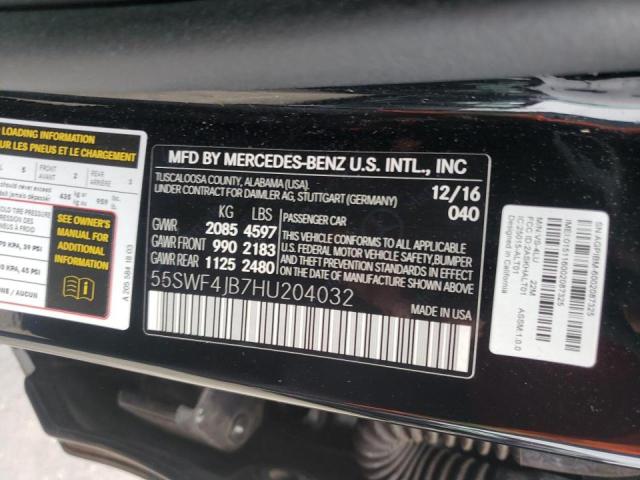 Photo 9 VIN: 55SWF4JB7HU204032 - MERCEDES-BENZ C 300 